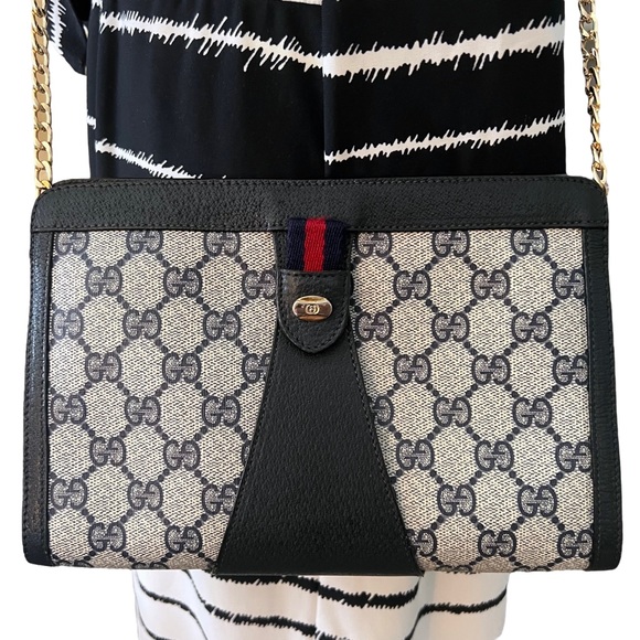 Gucci Handbags - Vintage Gucci | Ophidia Sherry Web Clutch Converted To Crossbody
